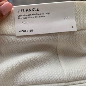 Ann Taylor ankle white pants